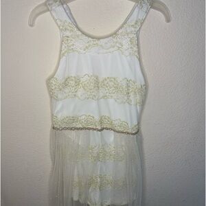 Glitter Gold and White Dress.